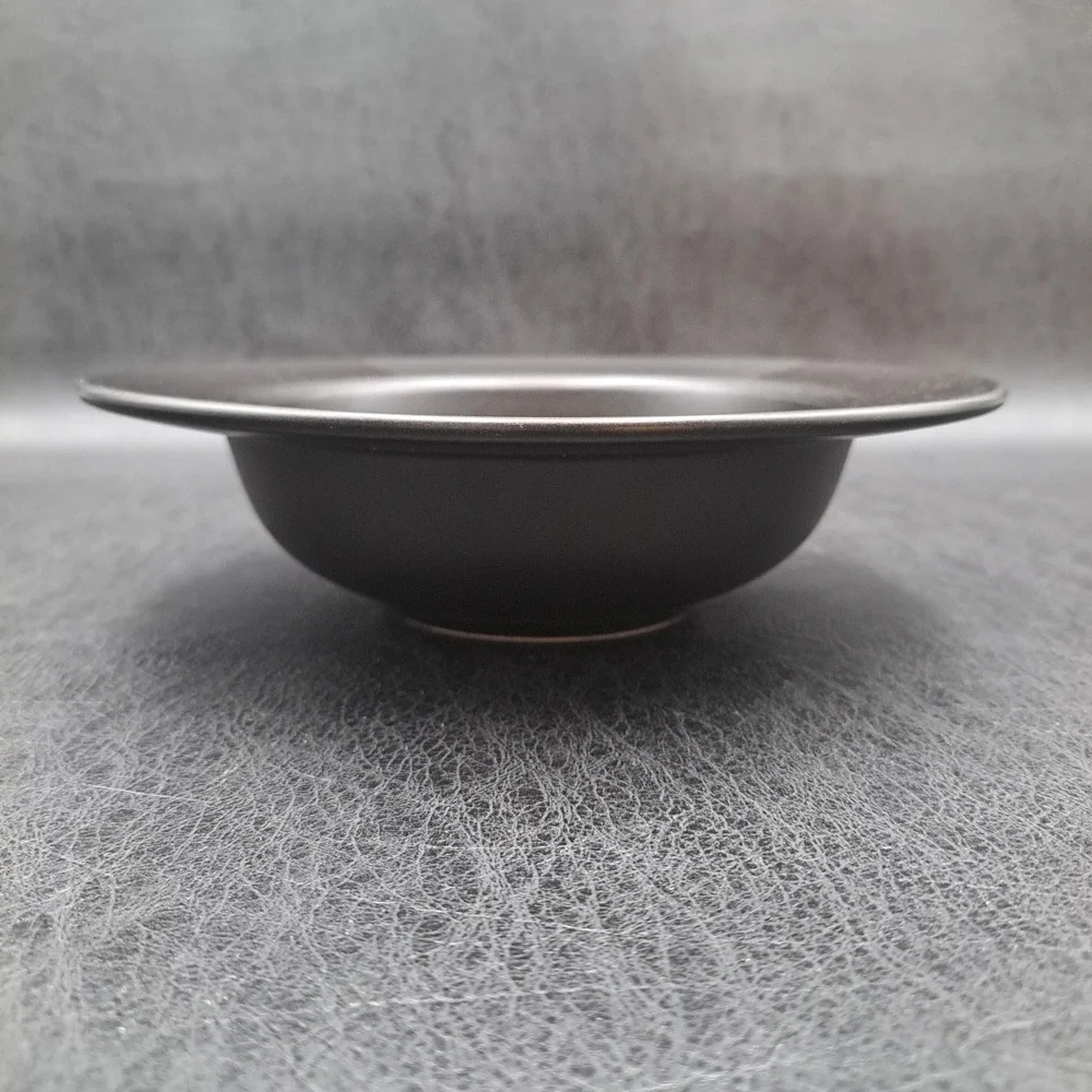 Nautica Matte Black Stoneware Soup Pasta Bowl Wide‎ Rim